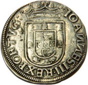 ½ Tostão - João III 2nd type, Lisbon obverse image