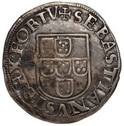 ½ Tostão - Sebastião I 2nd type obverse image