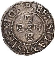 ½ Tostão - Sebastião I 3rd type obverse image