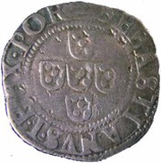 ½ Tostão - Sebastião I 3rd type obverse image