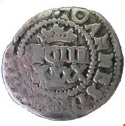 50 Réis - Afonso VI Countermark "Crowned SO" over "XXXX Réis", Portugal, 1663 reverse image