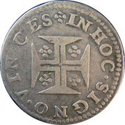 ½ Tostão - Pedro Prince Regent, Portugal, 1677-1683 reverse image