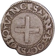 LXXX Reais "Real Português Dobrado" - João III Single cross, Lisbon, Portugal, 1555-1557 reverse image