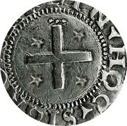 LXXX Reais "Real Português Dobrado" - João III Cross with stars, Lisbon, Portugal, 1555-1557 reverse image