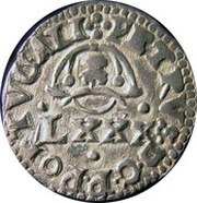 LXXX Réis "4 Vintens" - Pedro Prince Regent Lisboa mint obverse image