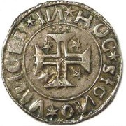 Tostão "o-V" - Manuel I Lisbon mint, Portugal, 1504-1521 reverse image