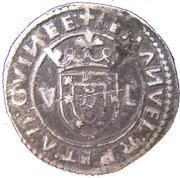 Tostão "V-L" - Manuel I Lisbon mint obverse image