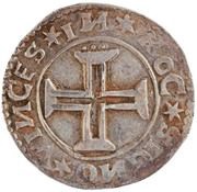 Tostão "L-V" – João III 1st type, Lisbon mint, Portugal, 1521-1540 reverse image