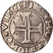 Tostão "-L" – João III 1st type, Lisboa mint, Portugal, 1521-1540 reverse image