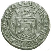 Tostão "P-O", shield with 9 or 10 castles- João III 1st type, Porto mint obverse image