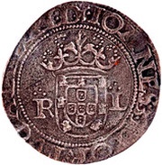 Tostão "R-L" – João III 2nd type, Lisboa mint obverse image