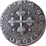 Tostão – João III 3rd type, Lisboa mint, Portugal, 1555-1557 reverse image