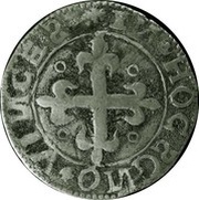 Tostão "O-P" – João III 3rd type, Porto, Portugal, 1555-1557 reverse image