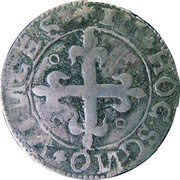 Tostão "o-o"– João III 3rd Ttpe, Porto, Portugal, 1555-1557 reverse image