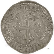 Tostão "∙.∙ – ∙.∙" - João III 3rd type, Porto, Portugal, 1555-1557 reverse image