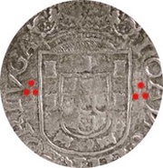 Tostão ".∙. – .∙."- João III 3rd type, Porto obverse image
