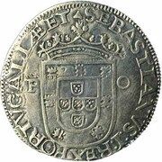 Tostão - Sebastião I 1st type, "P-O", Porto mint obverse image