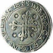 Tostão - Sebastião I 1st type, "P-O", Porto mint, Portugal, 1557-1570 reverse image