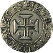 Tostão "L-G" - Sebastião I 2nd type, Lisboa mint, Portugal, 1570-1578 reverse image
