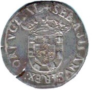 Tostão - Sebastião I 2nd type, Lisboa mint obverse image