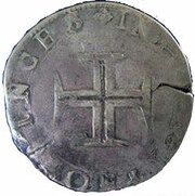 Tostão - Sebastião I 2nd type, closed crown, Lisboa mint, Portugal, 1570-1578 reverse image