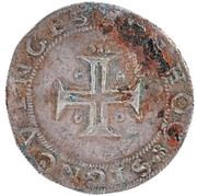 Tostão "P-O" - Sebastião I 2nd type, Porto mint, Portugal, 1570-1578 reverse image