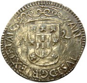 Tostão - António I Big disk, Angra mint obverse image