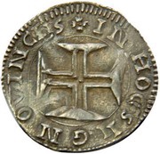 Tostão - António I Big disk, Angra mint, Portugal, 1582 reverse image