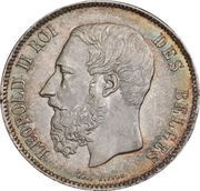 5 Francs - Léopold II small head obverse image