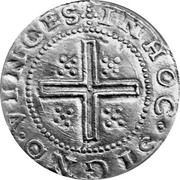 Tostão "Dies from Cruzados" - Filipe II, Portugal, 1598-1621 reverse image