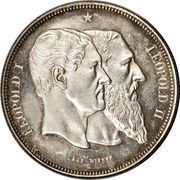 5 Francs 50 Years of Belgium obverse image