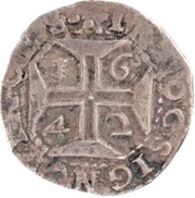Tostão "Date around the Cross" - João IV 2nd series, Lisbon, Portugal, 1642 reverse image