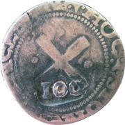 100 Réis - João IV Countermark "100" over LXXX Réis obverse image