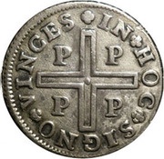 Tostão - Pedro II Porto mint, Portugal, 1689-1704 reverse image