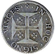6 Vinténs - Pedro II King's crown, Lisbon mint, Portugal, 1688-1706 reverse image