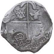240 Réis - João IV Countermark "Crowned 240" over Spain-America 4 Reales obverse image