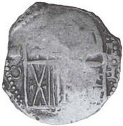 240 Réis - João IV Countermark "Crowned 240" over Spain-America 4 Reales, Portugal, 1643 reverse image