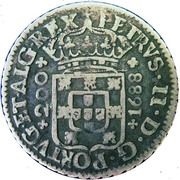 ½ Cruzado/12 Vinténs - Pedro II Lisbon mint obverse image