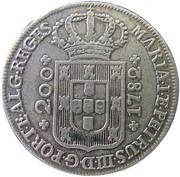12 Vinténs - Maria I and Pedro III obverse image