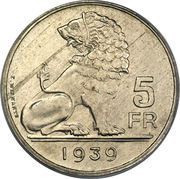 5 Francs - Léopold III BELGIQUE BELGIE obverse image