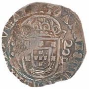 250 Réis - Afonso VI Countermark "Crowned 250" over 200 Réis, Portugal, 1663 reverse image