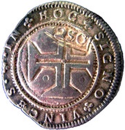 250 Réis - Pedro II Countermark "250" and new lettering over ½ Cruzado, Portugal, 1698-1705 reverse image