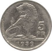 5 Francs - Leopold III BELGIE BELGIQUE obverse image