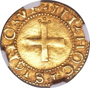 Cruzado "R-L, 7 castles" - João III 3rd type, Lisboa, Portugal, 1537-1538 reverse image