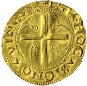 Cruzado "R-P, 7 castles" - João III 3rd type, Porto mint, Portugal, 1537-1538 reverse image