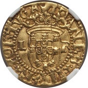 Cruzado "L-R, 8 castles"- João III 3 rd type, Lisboa obverse image