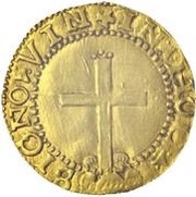 Cruzado Calvario " R-L" - João III 1st type, mint, Portugal, 1538-1557 reverse image