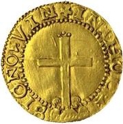 Cruzado Calvario "P-R" - João III 1st type, Porto mint reverse image