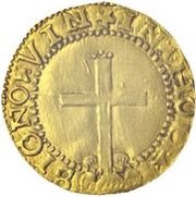 Cruzado Calvario "R-P" - João III 1st type, Porto mint, Portugal, 1538-1557 reverse image