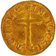 Cruzado Calvario "no inner circles" - João III 2nd type, Lisboa mint, Portugal, 1538-1557 reverse image